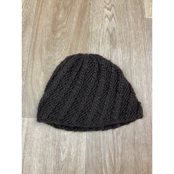 North face women cable knit wool acrylic beanie